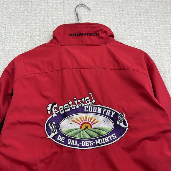 VTG Festival Country Val-Des-Monts Red Jacket Men Sz L Québec Music Cowboy - Picture 2 of 15